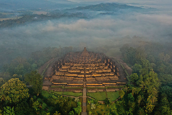 印度尼西亚中爪哇省的婆罗浮屠