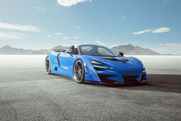 超酷的蓝色迈凯轮跑车