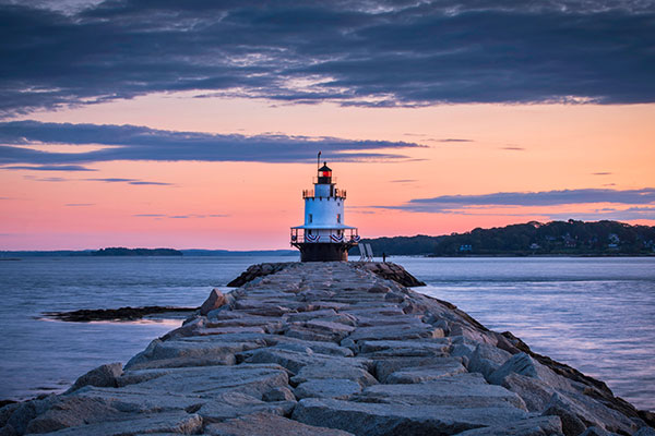 缅因州南波特兰春角礁灯塔