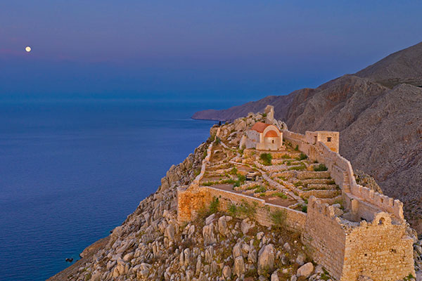 哈尔基岛的圣约翰骑士中世纪城堡遗址