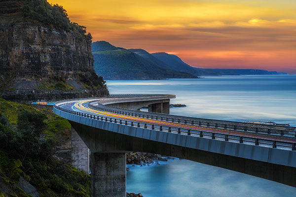 澳大利亚太平洋海岸的海崖大桥