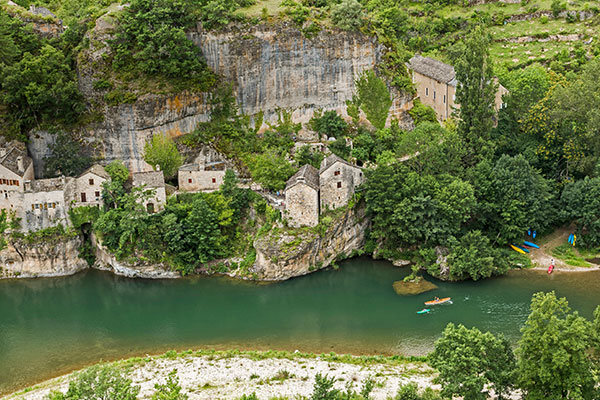 法国塔恩河沿岸的城堡和塔恩峡谷