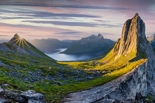 挪威美丽的塞尼亚岛