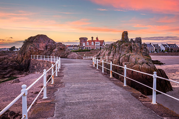 诺曼底海岸附近的泽西岛