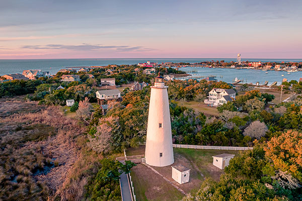 奥克拉科克岛上的奥克拉科克灯塔