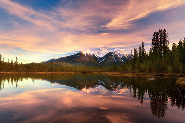 班夫国家公园的日落