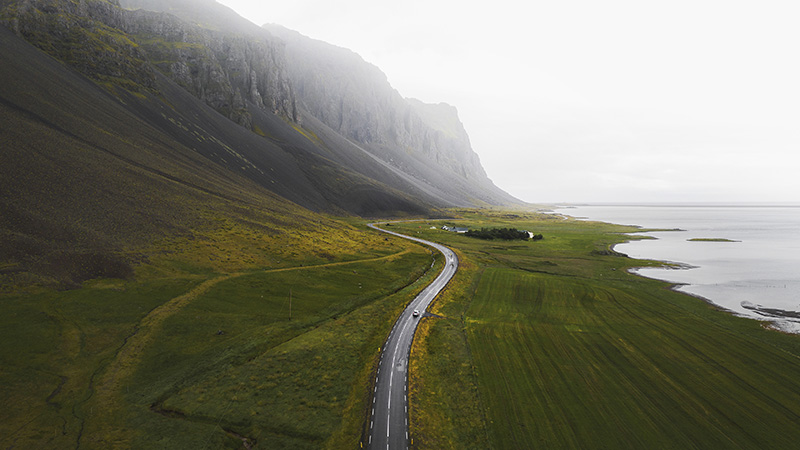 无人机航拍乡村公路美景