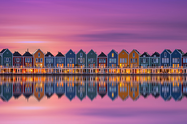 荷兰豪滕镇的彩虹屋