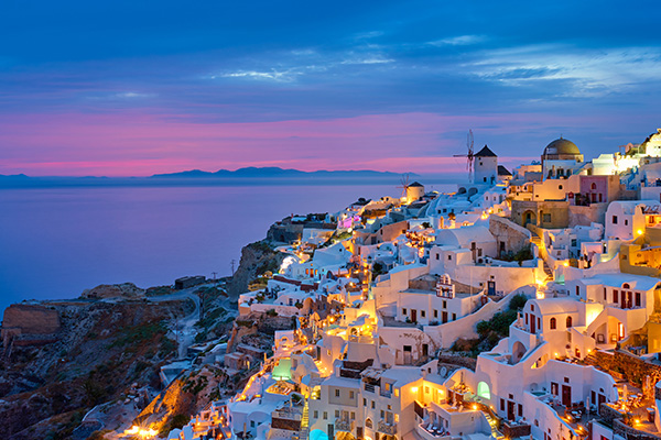 希腊圣托里尼岛伊亚镇