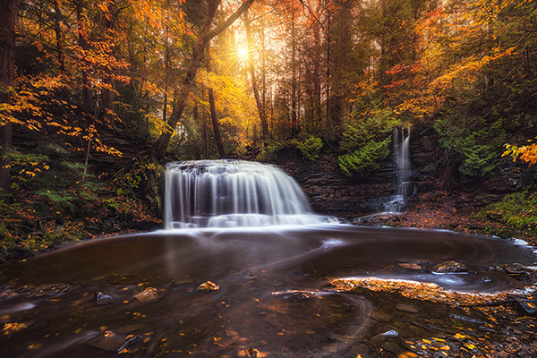 密歇根州罗克河瀑布