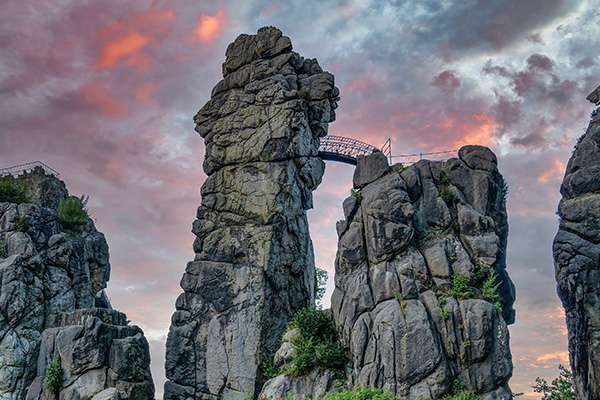 条顿堡森林的伊克斯坦岩石层