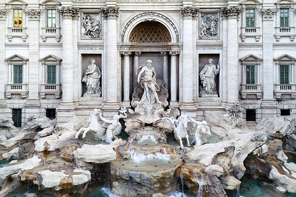 意大利罗马的特雷维喷泉
